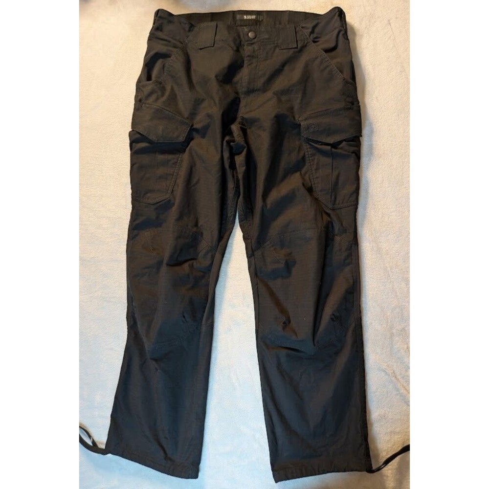 5.11 Tactical Stryke TDU Pants Mens 38x32 Black Cargo Flex-Tac Ripstop